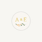 Summer Meadow Envelope Wedding Sticker