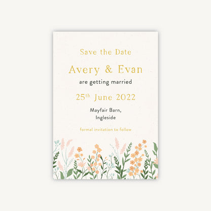 Summer Meadow Wedding Save the Date