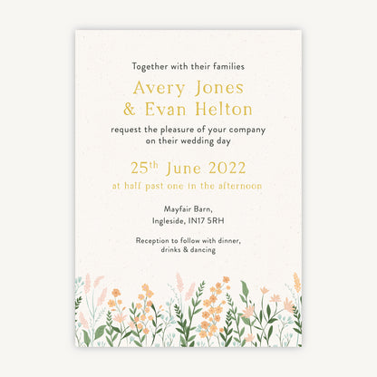 Summer Meadow Wedding Invitation