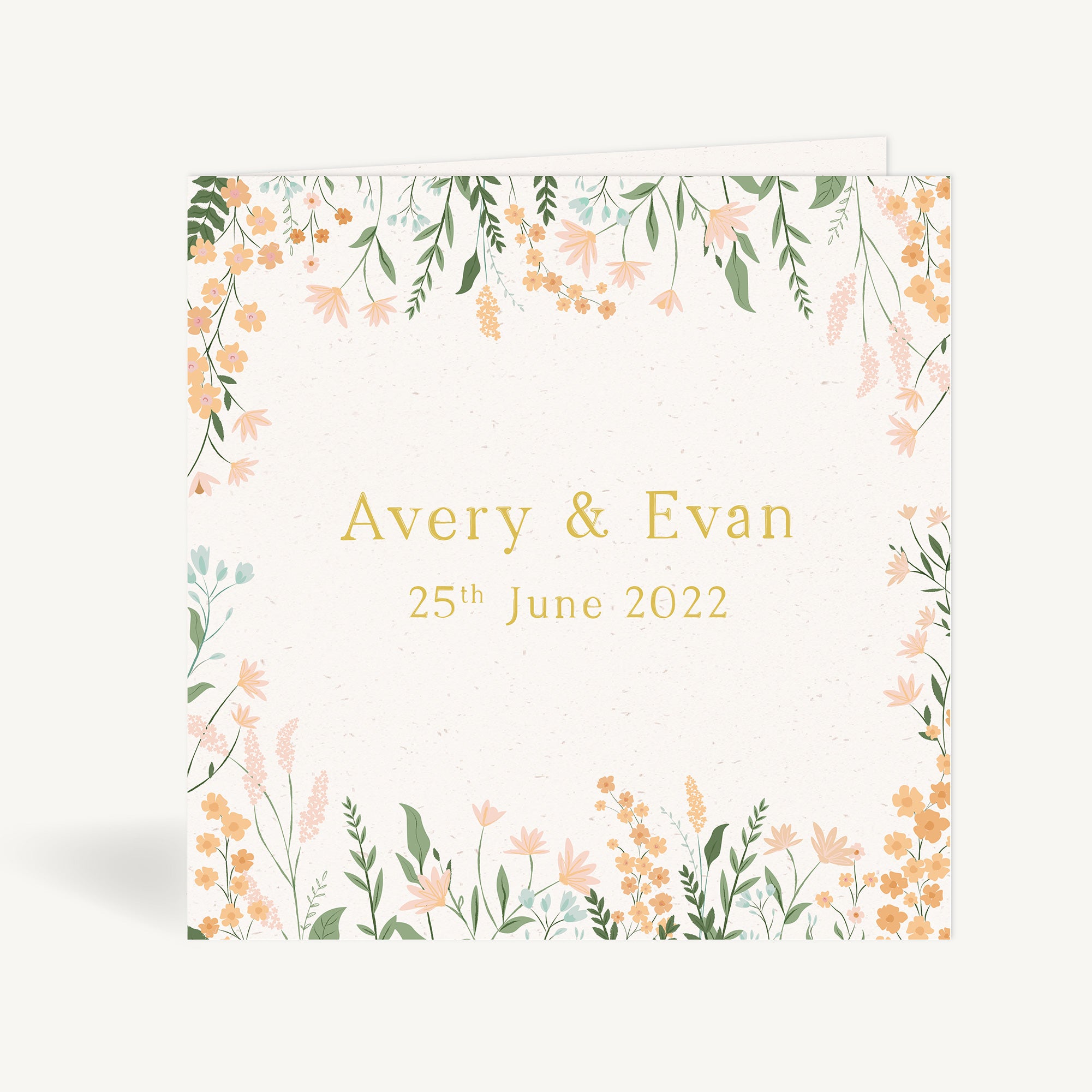Summer Meadow Folded Wedding Invitation