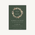 Dried Flower Wreath Wedding Save the Date