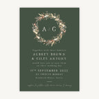 Dried Flower Wreath Wedding Invitation
