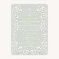 Sage Wildflower Evening/Reception Wedding Invitation