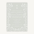 Sage Wildflower Evening/Reception Wedding Invitation