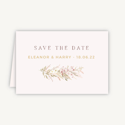Dried Flower Hoop Folded Wedding Save the Date