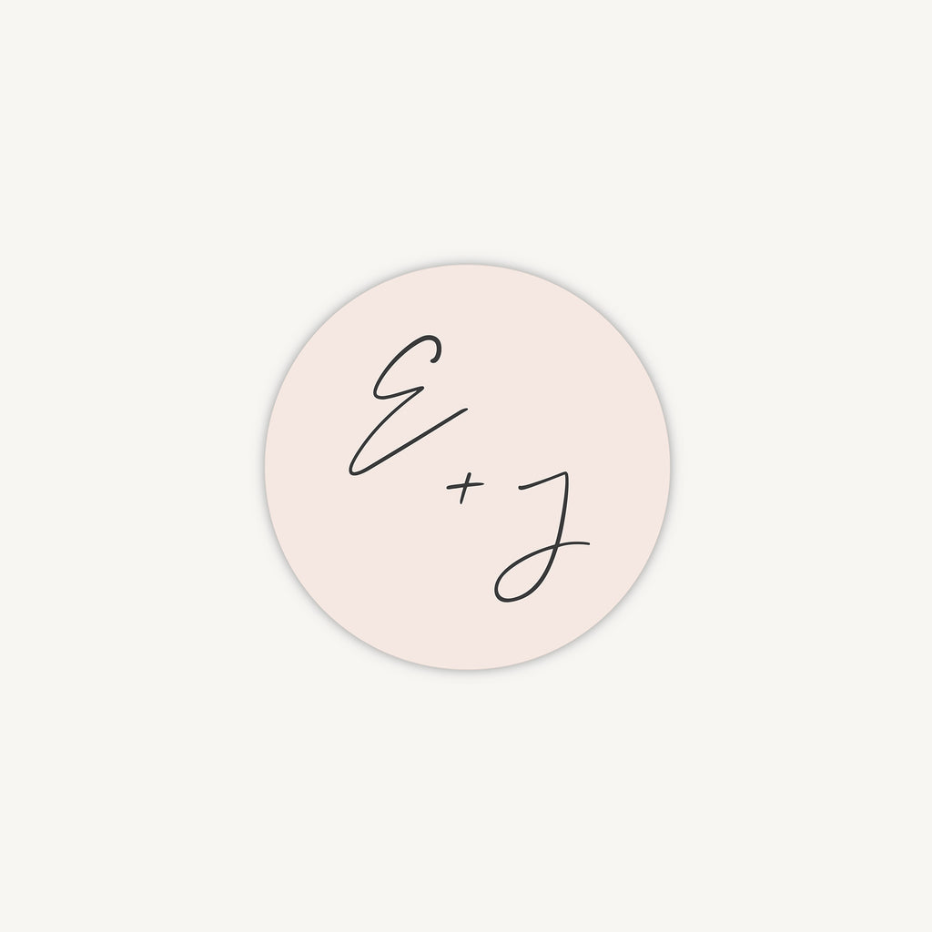 Minimal Script Envelope Wedding Sticker