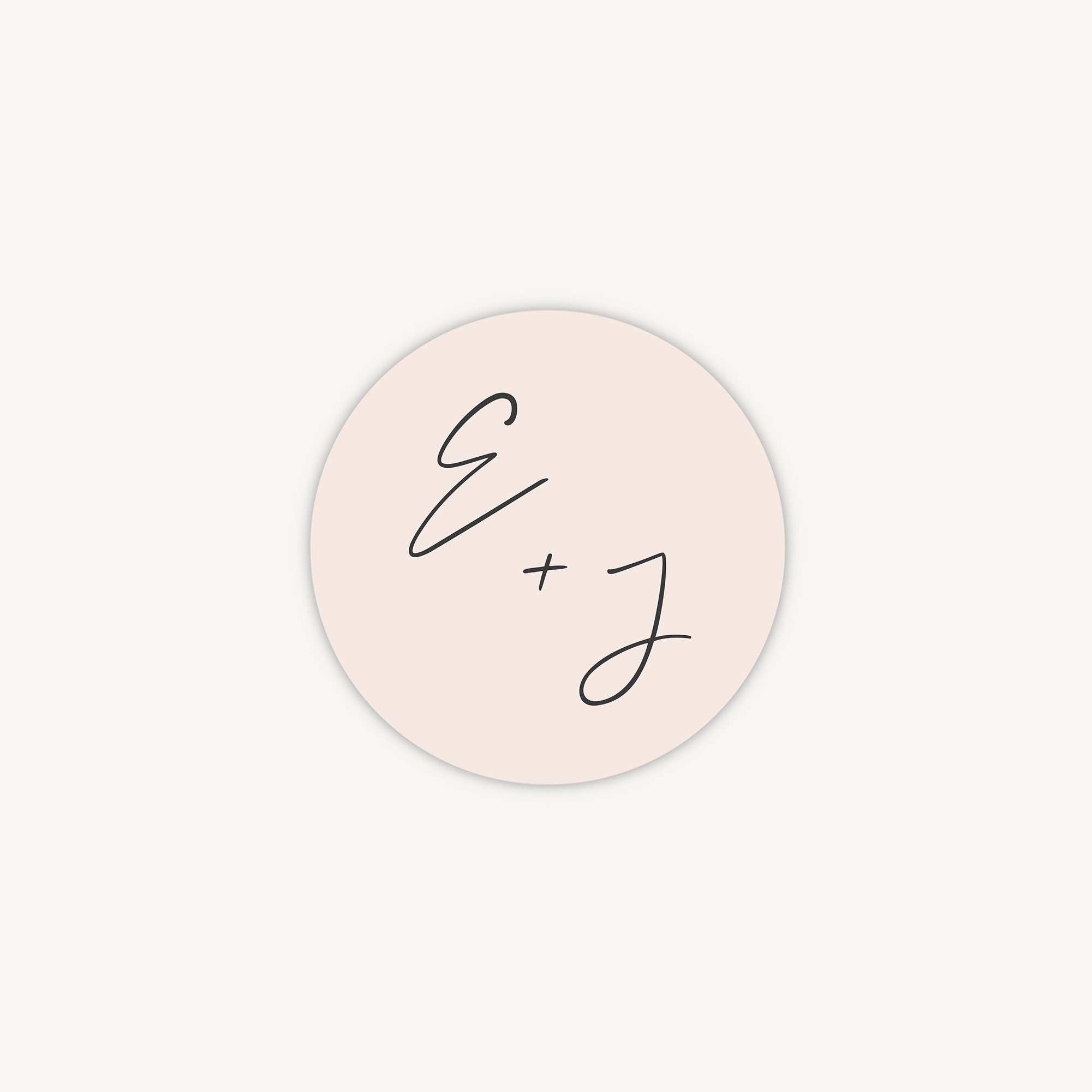 Minimal Script Envelope Wedding Sticker