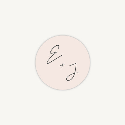 Minimal Script Envelope Wedding Sticker