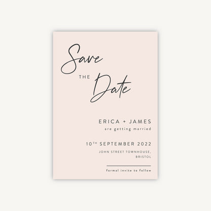 Minimal Script Wedding Save the Date