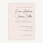 Minimal Script Wedding Invitation