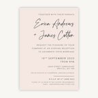 Minimal Script Evening/Reception Wedding Invitation