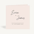 Minimal Script Folded Wedding Invitation