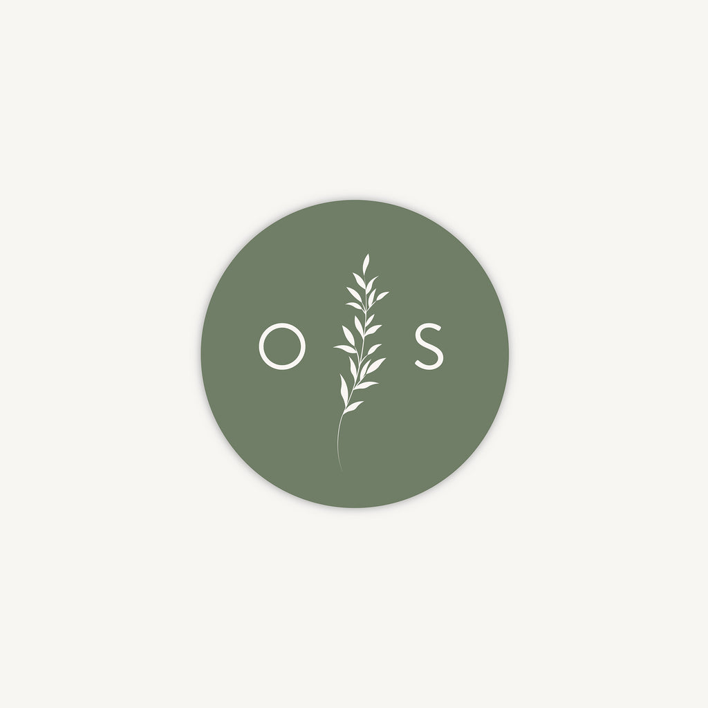 Botanical Rustic Envelope Wedding Sticker