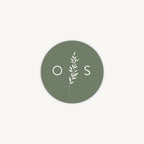Botanical Rustic Envelope Wedding Sticker