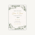Botanical Rustic Wedding Save the Date