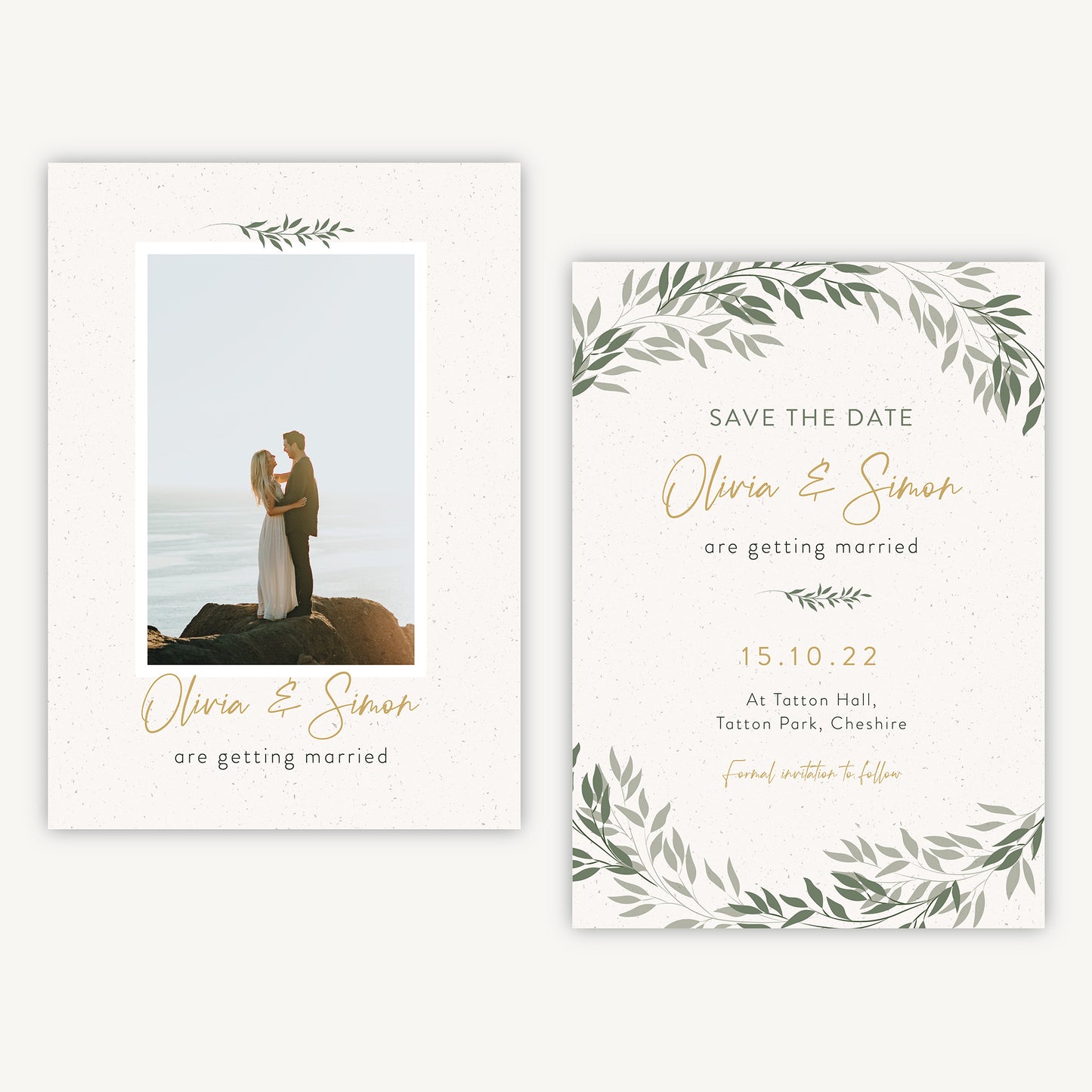 Botanical Rustic Photo Wedding Save the Date