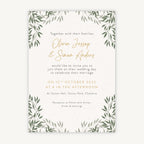 Botanical Rustic Wedding Invitation