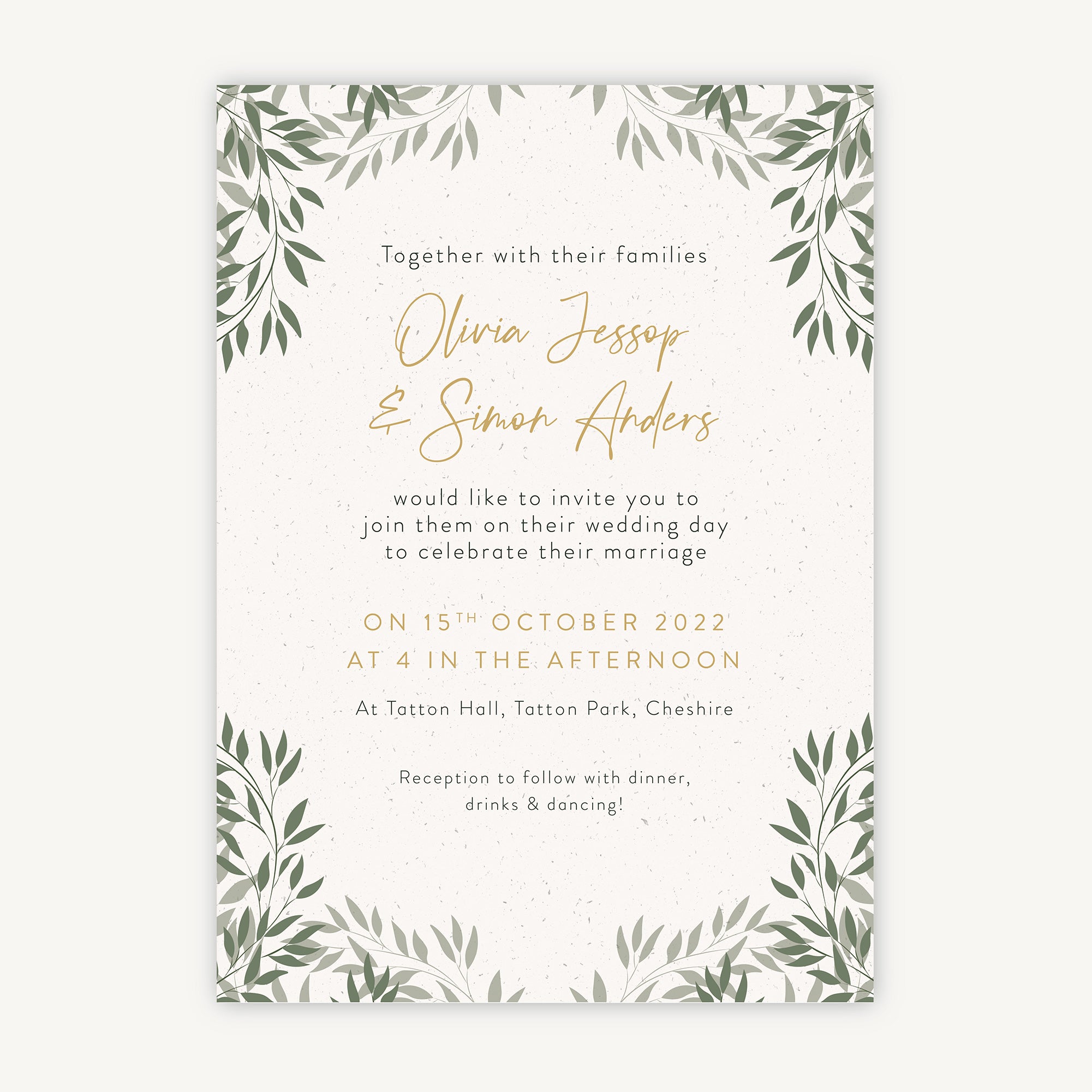 Botanical Rustic Wedding Invitation