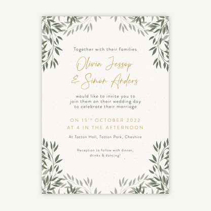 Botanical Rustic Wedding Invitation