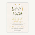 Floral Hoop Wedding Invitation