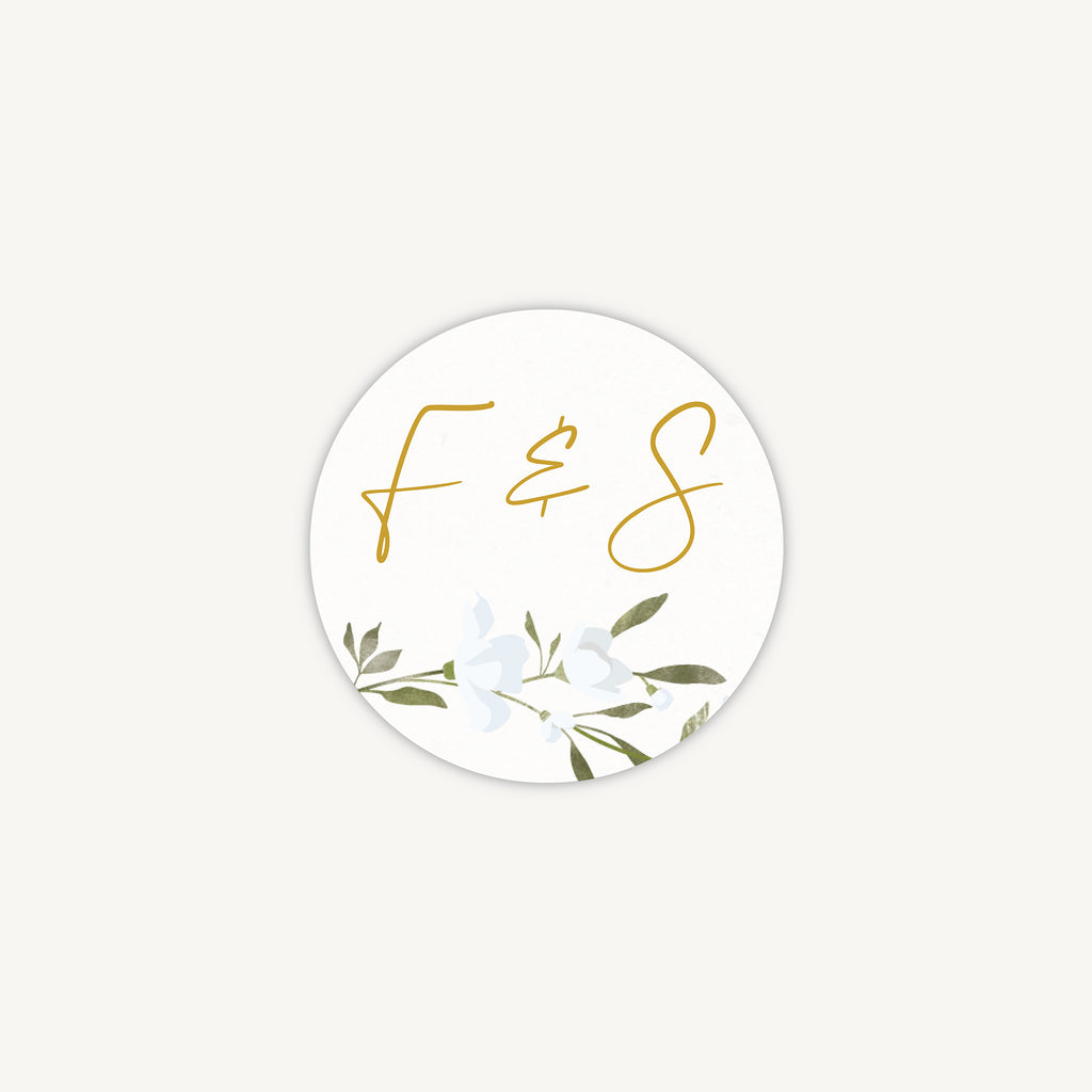 Spring Flowers Envelope Wedding Sticker