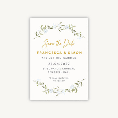 Spring Flowers Wedding Save the Date