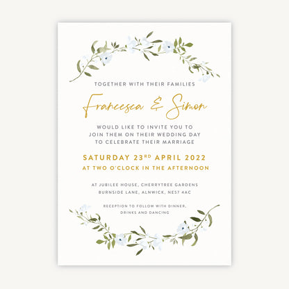 Spring Flowers Wedding Invitation