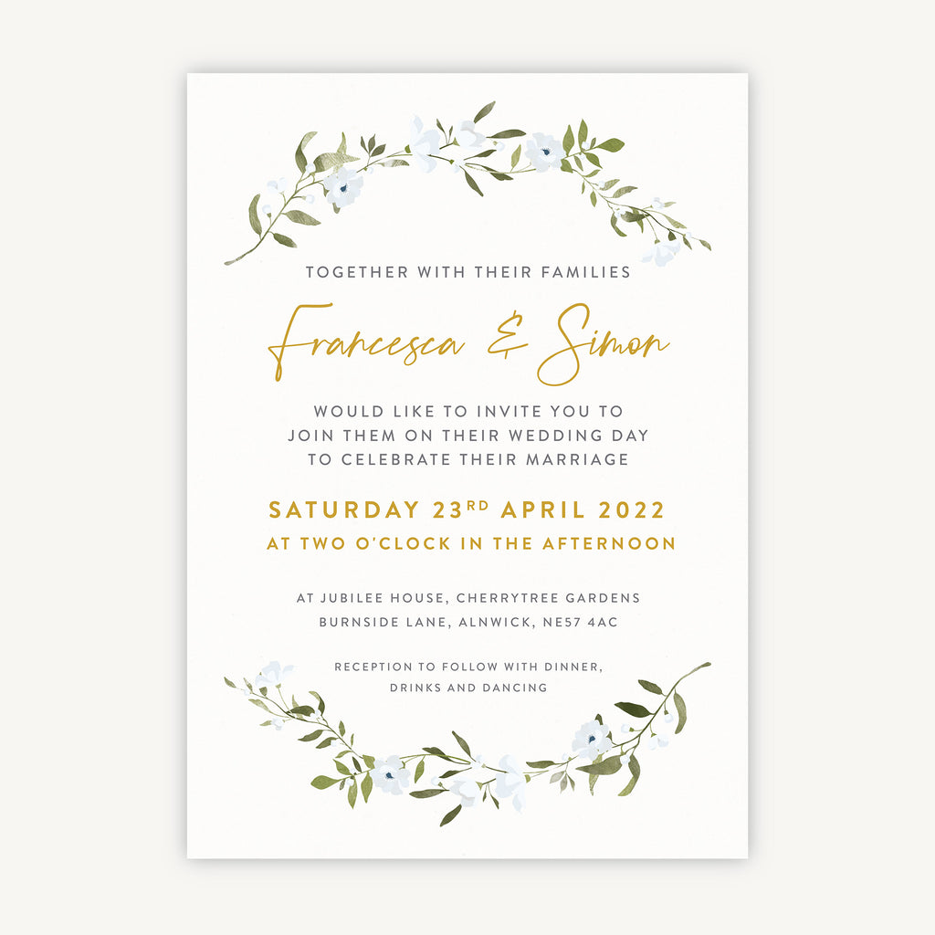 Spring Flowers Wedding Invitation