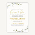 Spring Flowers Evening/Reception Wedding Invitation