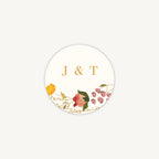 Rustic Wildflowers Envelope Wedding Sticker