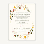 Rustic Wildflowers Evening/Reception Wedding Invitation