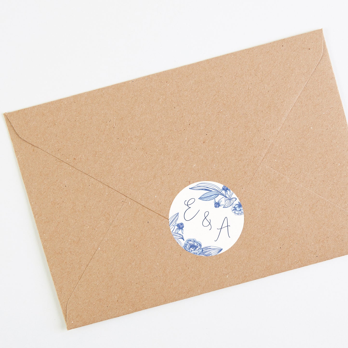 Farmhouse Blue Envelope Wedding Sticker