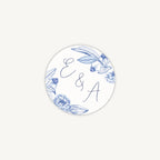 Farmhouse Blue Envelope Wedding Sticker