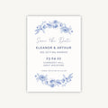 Farmhouse Blue Wedding Save the Date