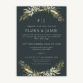 Winter Botanical Evening/Reception Wedding Invitation