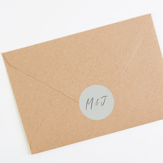 Elegant Floral Envelope Wedding Sticker