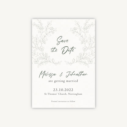 Elegant Floral Wedding Save the Date