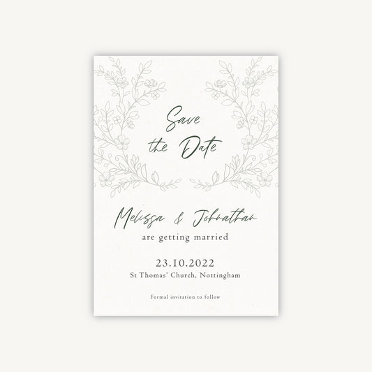 Elegant Floral Wedding Save the Date