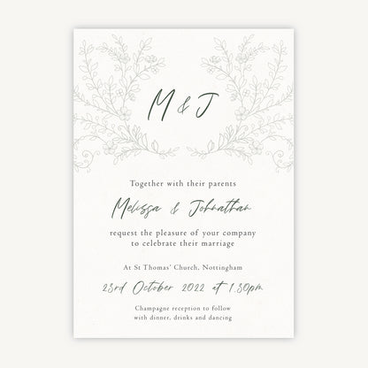 Elegant Floral Wedding Invitation