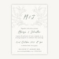 Elegant Floral Evening/Reception Wedding Invitation