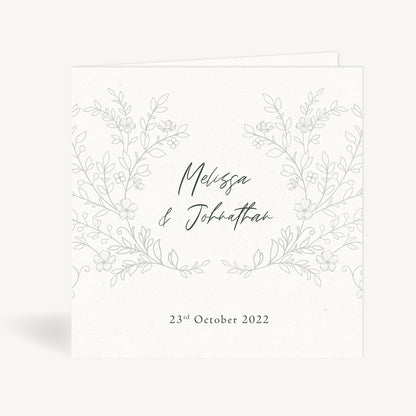 Elegant Floral Folded Wedding Invitation