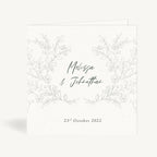 Elegant Floral Folded Wedding Invitation
