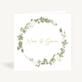 White Floral Folded Wedding Invitation