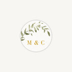 Greenery Botanical Envelope Wedding Sticker
