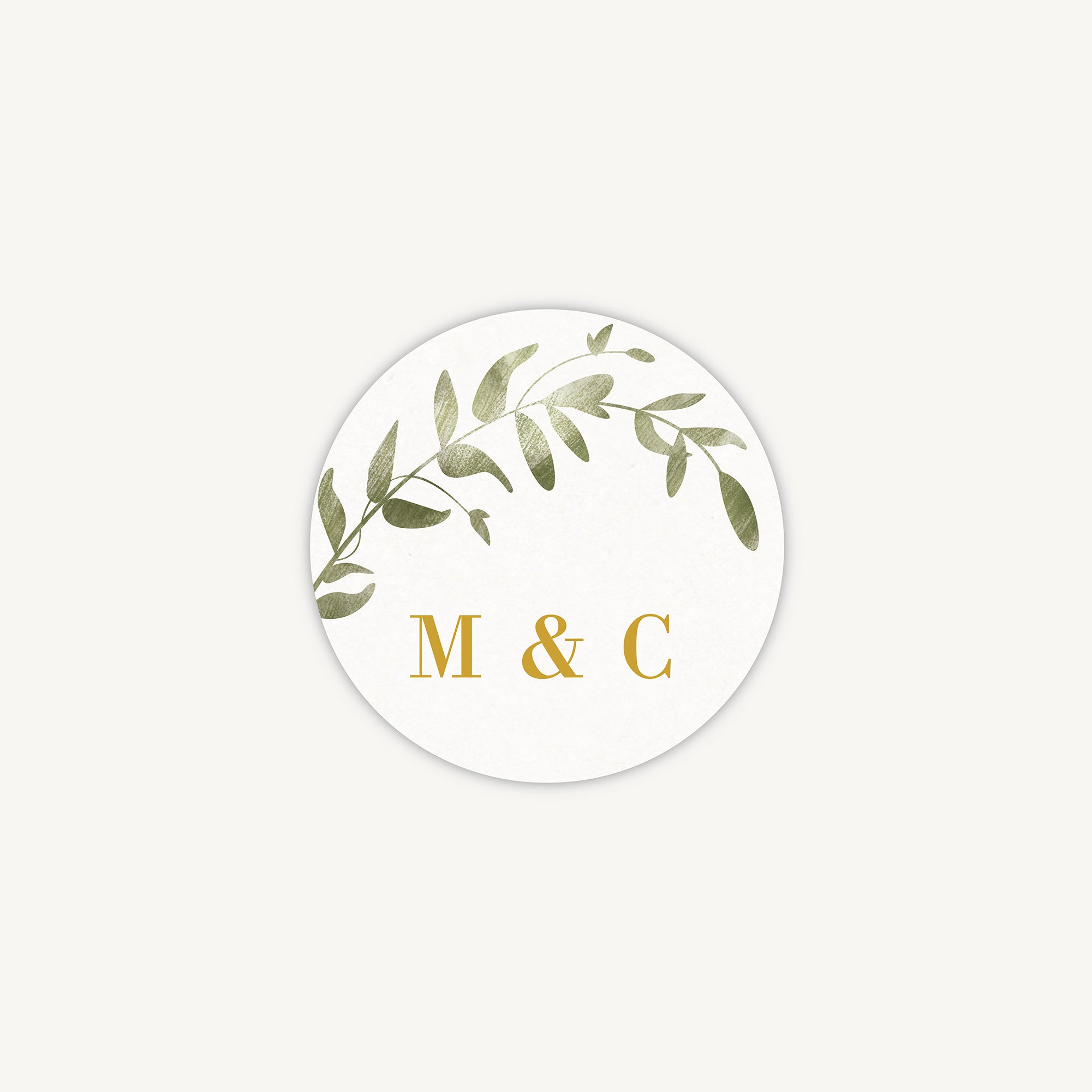Greenery Botanical Envelope Wedding Sticker