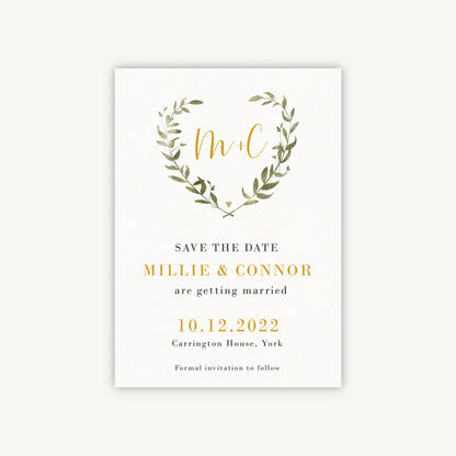 Greenery Botanical Wedding Save the Date