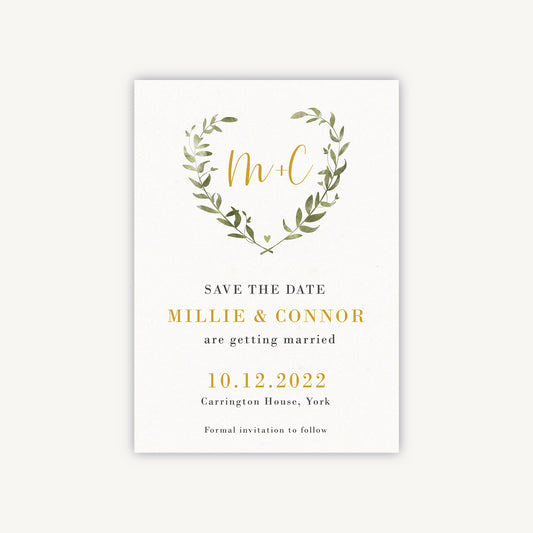 Greenery Botanical Wedding Save the Date