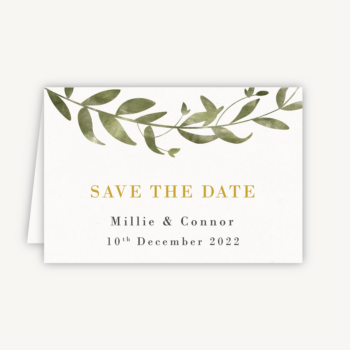 Greenery Botanical Folded Wedding Save the Date