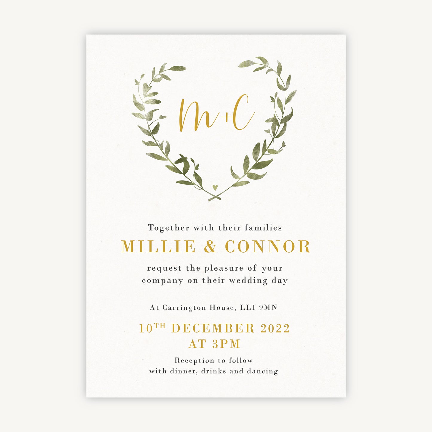 Greenery Botanical Wedding Invitation
