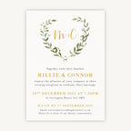 Greenery Botanical Evening/Reception Wedding Invitation